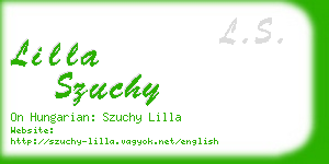 lilla szuchy business card